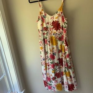 Old navy a-line floral dress with double layer